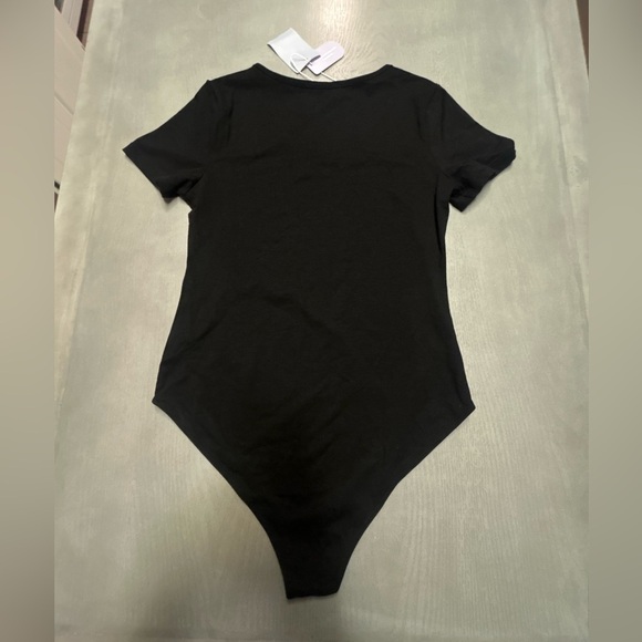 NWT‎ MANGOPOP Women's Square Neck Bodysuit Short Sleeve - Picture 9 of 9